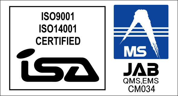 ISA・JABマーク　ISO9001・ISO14001
